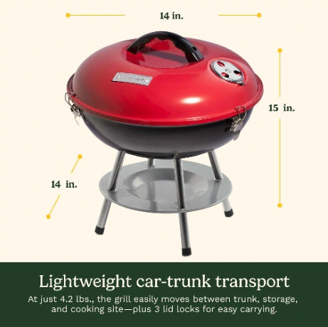 Cuisinart CCG-190RB ecommerce creative: Product dimensions
